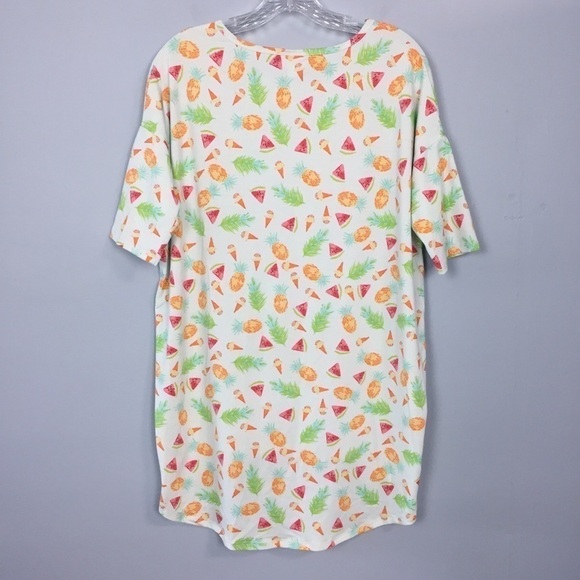 𝅺lularoe Summer Fruit Irma Oversized High Low Tunic - Picture 8 of 12